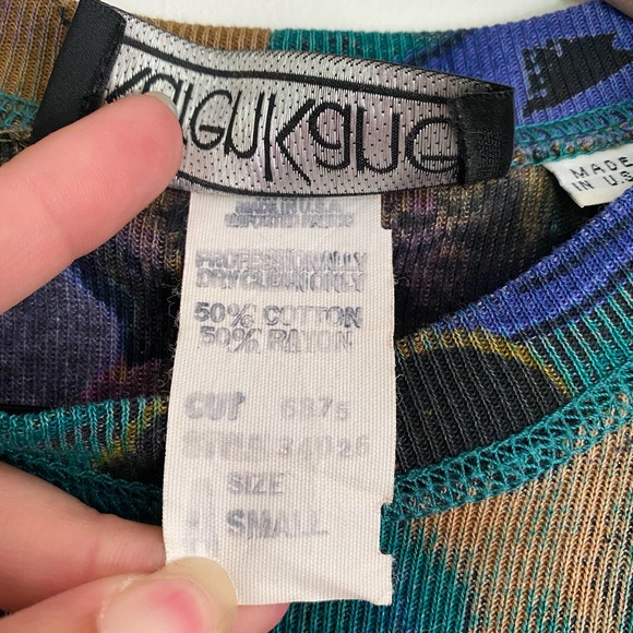 Vintage 90s Grunge Karen Kane Lightweight Oversized Abstract Floral Sweater - Picture 9 of 9